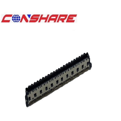 EU5AV2B0A5AD3 COME接口(BTB PLUG) 0.5mm SMD 180度 H7.45 220Pin Au 8u" BLACK